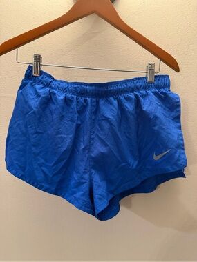 Nike Dri-FIT Blue Perforated Mesh Running Shorts Womens Medium